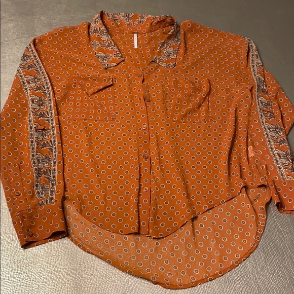 Free People Tops - Free People top XS sheer button front